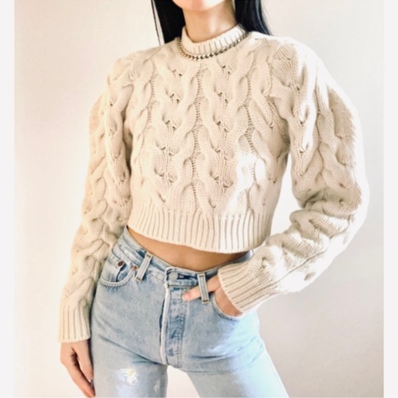 ZARA LIMITED EDITION CHAIN CASHMERE SWEATER SIZE M - Picture 9 of 12